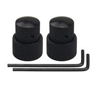 Yootones - 2 pomos de control apilables concéntricos dobles para guitarra eléctrica y bajo (negro)