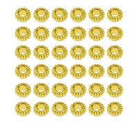 Yootones - 36 engranajes hexagonales de afinación de guitarra de 4 mm, engranajes de cabeza de máquina, compatibles con accesorios de cuerda de guitarra clásica (dorado)