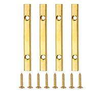 Yootones - 4 barras de retención de cuerda de guitarra de metal de 48 mm con tornillos de repuesto compatibles con guitarra eléctrica Floyd Rose, estilo trémolo (dorado)