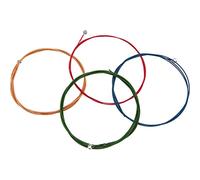 Yootones 4 cuerdas de bajo eléctrico de 4 cuerdas, calibre 44-100, cuerda de acero de 4 colores, compatible con piezas de bajo eléctrico (colorido)