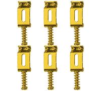Yootones - 6 sillines de puente de trémolo para guitarra de estilo vintage compatibles con guitarra eléctrica Fender Strat Stratocaster (dorado)