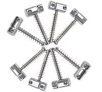 Yootones - 8 sillines de puente para guitarra compatibles con guitarra eléctrica Bass Jazz Tele (plata)