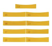 Yootones 9 piezas de latón para trastes radianes de guitarra, diapasón, herramienta Luthier 7.25/9.5/10/12/14/15/16/17/20 para guitarra eléctrica