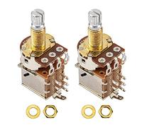 Yootones A500K - Potenciómetros cónicos de audio para guitarra, eje dividido de cobre largo, compatible con accesorios de guitarra, 2 unidades