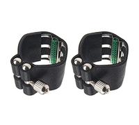 Yootones - Boquilla para saxofón de cuero artificial negro (2 unidades)