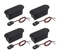 Yootones - Caja de soporte de batería de 9 V con hebilla de conector de cable compatible con pastilla de bajo activo