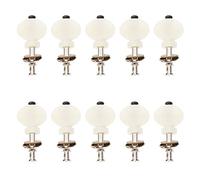 Yootones Clavijas de afinación para ukelele, mango redondo pequeño, 42,1 mm x 19,7 mm, 10 unidades, acero de aleación, metal, blanco (opcional), funcionamiento manual, 4 cuerdas, para ukeleles