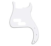 Yootones - Golpeador de bajo de 13 agujeros P para guitarra, protector de púas compatible con 4 cuerdas estándar de Estados Unidos/México (3 capas blanco)