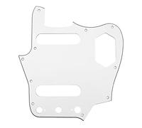 Yootones - Golpeador de guitarra de estilo vintage de 10 agujeros compatible con Fender American Jaguar (3 capas, blanco)