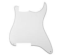 Yootones - Golpeador Strat de 4 agujeros en blanco para placa de arañazos compatible con Fender Stratocaster Strat pieza de guitarra eléctrica (3 capas blanco)