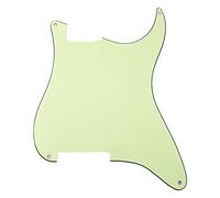 Yootones - Golpeador Strat de 4 agujeros en blanco para placa de arañazos compatible con guitarra eléctrica Fender Stratocaster Strat (3 capas verde menta)