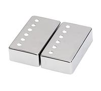 Yootones Humbucker - 2 fundas de latón para pastilla Humbucker de 50 mm/52 mm, espaciado de postes compatible con la mayoría de Epiphone Les Paul (plateado)