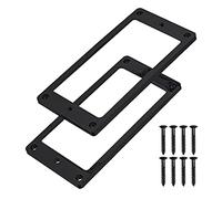 Yootones - Juego de 2 anillos de montaje de pastilla Humbucker de metal con parte inferior curvada compatible con Epiphone Les Paul LP estilo guitarra eléctrica de repuesto (negro)