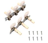 Yootones - Juego de 2 clavijas de afinación de guitarra clásica, clavijas de afinación para guitarra clásica izquierda y derecha (plateado)