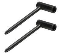 Yootones - Juego de 2 llaves de varilla de armadura de 6,35 mm para reparación de cuello de guitarra, destornillador cruzado compatible con guitarra Taylor (negro)