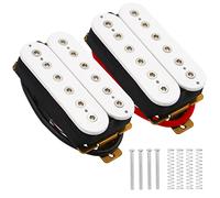 Yootones - Juego de 2 pastillas de doble bobina para guitarra eléctrica, humbucker de cerámica, imán de cerámica, compatible con instrumentos de guitarra eléctrica ST SQ (blanco)