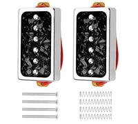 Yootones - Juego de 2 pastillas para guitarra eléctrica, compatible con guitarra eléctrica Les Paul P90 estilo Humbucker (negro pera)