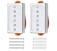 Yootones - Juego de 2 pastillas para guitarra eléctrica, compatible con guitarra eléctrica Les Paul P90 estilo Humbucker (perla blanca)