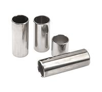 Yootones - Juego de 4 diapositivas para guitarra de 28 mm/51 mm/60 mm/70 mm, accesorios de diapositivas de acero inoxidable compatibles con guitarra eléctrica (plateado)