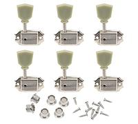 Yootones - Juego de 6 clavijas de afinación de guitarra de estilo clásico, 3L3R, compatibles con piezas de guitarra Les Paul Epiphone (plata)