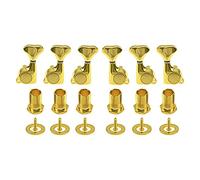 Yootones - Juego de 6 clavijas de afinación selladas de repuesto 3L+3R, compatible con guitarras eléctricas o acústicas Strat ST Tele SG Style (dorado)