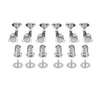 Yootones - Juego de 6 clavijas de afinación selladas de repuesto 3L+3R, compatible con guitarras eléctricas o acústicas Strat ST Tele SG Style (plateado)