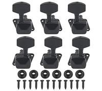 Yootones - Juego de 6 clavijas de afinación semiclosadas, 3L3R, compatibles con guitarra eléctrica o guitarra acústica estilo Epiphone Les Paul (negro)