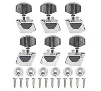 Yootones - Juego de 6 clavijas de afinación semiclosadas, 3L3R, compatibles con guitarra eléctrica o guitarra acústica estilo Epiphone Les Paul (plata)