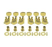Yootones - Juego de 6 clavijas de metal para guitarra 3L3R, compatibles con guitarras eléctricas o acústicas Stratocaster Telecaster (dorado)