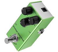 Yootones Mini pedal de efectos de guitarra eléctrica, carcasa de metal, adaptador CC de 9 V, alimentado por True Bypass para kit de guitarra eléctrica múltiple (sobremarcha vintage)