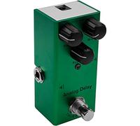 Yootones Mini pedal de efectos de guitarra eléctrica, carcasa de metal, adaptador CC de 9 V, alimentado por True Bypass para kit de guitarra eléctrica múltiple (retardo analógico)