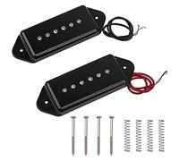 Yootones P90 - Pastilla de puente de cuello de sonido de alta potencia de 50 mm/52 mm, compatible con guitarra eléctrica SG/LP (negro)