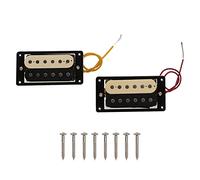 Yootones - Pastillas de guitarra eléctrica de doble bobina compatibles con Squier Les Paul guitarra eléctrica Humbucker (negro/amarillo)