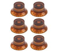 Yootones - Perillas para guitarra (6 unidades), color ámbar