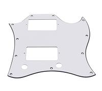 Yootones - Placa de 3 capas blanca para guitarra de cara completa para golpeador de guitarra SG de estilo estándar (3 capas blancas)