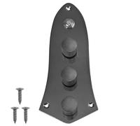 Yootones Placa de control cargada de 3 bandas precableada con pomos de preamplificador compatibles con Fender Squier Jazz J Bass (negro)