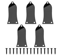 Yootones - Placa de cubierta para barra de armadura de guitarra eléctrica de 3 agujeros con tornillos compatible con guitarra eléctrica Les Paul Epiphone (negro)