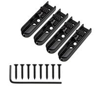 Yootones - Puente de bajo individual para guitarra de 4 cuerdas, compatible con accesorios de bajo eléctrico de 4 cuerdas, color negro