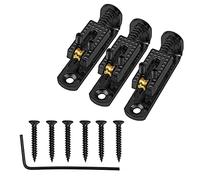 Yootones - Puente de guitarra individual de un solo rodillo con tornillos de llave compatible con guitarra eléctrica (negro)