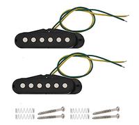 Yootones - Transductor de audio de una sola bobina para guitarra eléctrica, compatible con la pieza de repuesto de guitarra ST, color negro