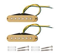 Yootones - Transductor de audio para guitarra eléctrica de una sola bobina compatible con pieza de repuesto de guitarra ST (amarillo)