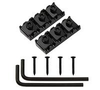 Yootones - Tuerca de bloqueo de cuerda de guitarra de metal de 42 mm compatible con sistema de bloqueo de puente de trémolo de guitarra eléctrica estilo Floyd Rose (negro)