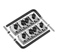 Yootones - Tuerca de bloqueo para guitarra eléctrica de 7 cuerdas, tuerca de cuerda de guitarra eléctrica de 48 mm compatible con puente de trémolo de guitarra eléctrica Floyd Rose (plateada)