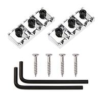 Yootones - Tuercas de bloqueo de cuerda de guitarra de metal de 42 mm compatibles con sistema de bloqueo de puente de trémolo de guitarra eléctrica estilo Floyd Rose (plata)