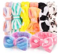 YOOVR 8 diademas de spa, regalos a granel para mujeres, adolescentes y niñas, diadema para el cuidado de la piel para lavarse la cara y maquillaje, viajes de niñas, suministros de fiesta de spa