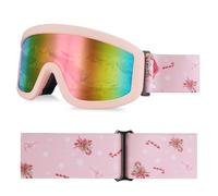 YooxArmor Gafas de Esquí Niños OTG,Anti Niebla 100% Protección UV 400 Máscara Gafas Esquí para Niñas de 6 a 12 Años para Esquí,Snowboard y Otros Deportes de Invierno Compatible con Casco