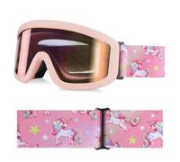 YooxArmor Gafas de Esquí Niños OTG,Anti Niebla 100% Protección UV 400 Máscara Gafas Esquí para Niñas de 6 a 12 Años para Esquí,Snowboard y Otros Deportes de Invierno Compatible con Casco