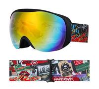 YooxArmor Gafas de Esquí Niños OTG,Anti Niebla 100% Protección UV 400 Máscara Gafas Esquí para Niñas de 6 a 12 Años para Esquí,Snowboard y Otros Deportes de Invierno Compatible con Casco