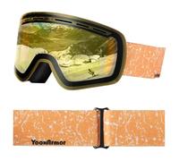 YooxArmor Gafas de Esquí Niños OTG,Anti Niebla 100% Protección UV 400 Máscara Gafas Esquí para Niñas de 6 a 12 Años para Esquí,Snowboard y Otros Deportes de Invierno Compatible con Casco