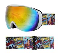 YooxArmor Gafas de Esquí Niños OTG,Anti Niebla 100% Protección UV 400 Máscara Gafas Esquí para Niñas de 6 a 12 Años para Esquí,Snowboard y Otros Deportes de Invierno Compatible con Casco